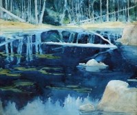 Lot 68 - Leon V. Solon, Lake view, watercolour