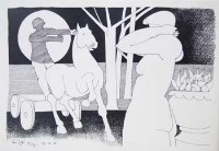 Lot 105 - Geoffrey Key, Daydreams and six framed prints
