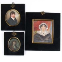 Lot 274 - Portrait of a woman, portrait of a man, portrait