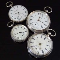 Lot 360 - 4 key wind pocket watches.