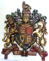 Lot 388 - Cast alluminium royal coat of arms