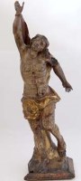 Lot 395 - Polychromed wood flagellation.
