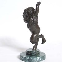 Lot 401 - Bronze figure of a satyr