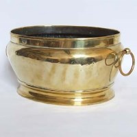Lot 416 - Brass oval jardiniere.