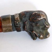 Lot 417 - Dog headed malacca cane.