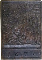 Lot 422 - Cast iron fireback