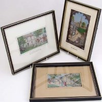 Lot 431 - Fifteen Macclesfield silk pictures and three others.