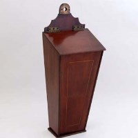 Lot 432 - Mahogany candle box.