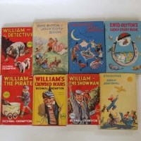 Lot 442 - Crompton R William's Crowded Hours 1942 reprint, dust wrapper, previous owners emblem to f.e.p., and three other Crompton 1942 reprints with wrappers