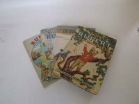Lot 443 - More Ruper Adventures, Daily Express Annual 1952.  Light finger marketing to some pages, small tear to paper at top of spine otherwise good, and Ruper