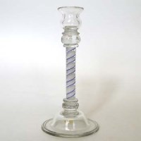 Lot 533 - Glass candlestick with opaque twist stem
