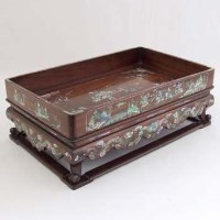 Lot 540 - Chinese rosewood tray
