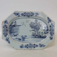 Lot 566 - Delft Octagonal Meat Plate