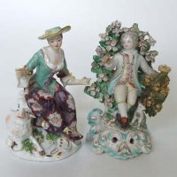 Lot 570 - Two Derby figures circa 1780   one modelled as a