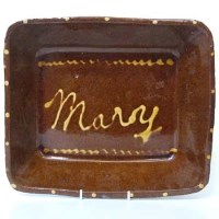 Lot 595 - Slipware Dish named Mary