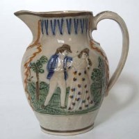 Lot 600 - Pratt ware sailors fairwell / return jug.