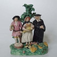 Lot 602 - Staffordshire tythe pig group.