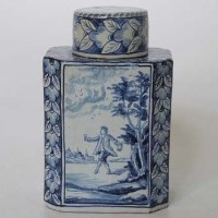 Lot 616 - Delft tea caddy