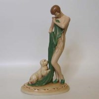 Lot 618 - Royal Dux figure of a lady
