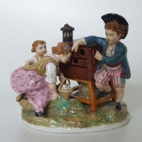 Lot 627 - Berlin figure group.