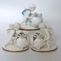 Lot 628 - Three moores pot pourri vases.