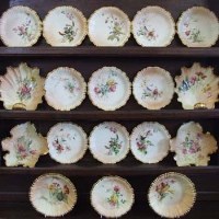 Lot 634 - Royal Worcester blush ivory dessert service.