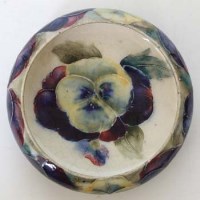 Lot 653 - William Moorcroft pansy pin dish c1911-13