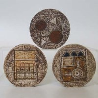 Lot 666 - Troika - 3 wheel vases.
