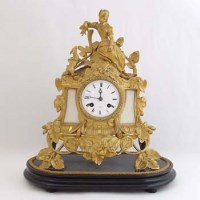 Lot 676 - French Gilt Mantel Clock