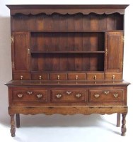 Lot 709 - Oak dresser complete with rack