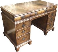 Lot 725 - Walnut Kneehole Desk