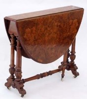 Lot 731 - Victorian figured walnut Sutherland table