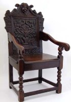 Lot 757 - Childs wainscoat chair
