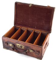 Lot 114 - Leather cartridge magazine.