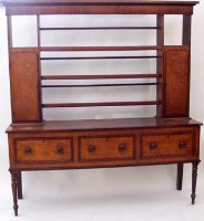 Lot 780 - Oak dresser banded in mahogany