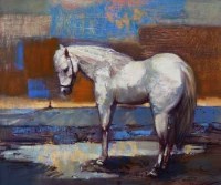 Lot 7 - Bohuslav Barlow (1947-), Skyline Horse, oil