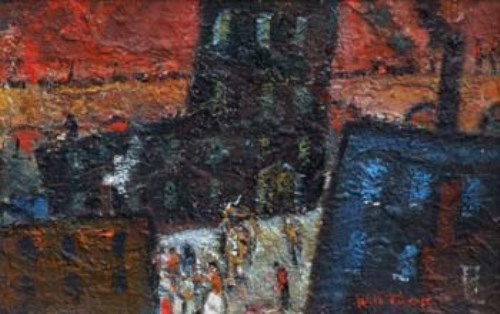 Lot 18 - William Turner, The Delivery, Stockport, oil