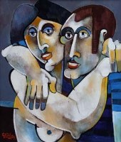 Lot 19 - Geoffrey Key, Friendship, oil