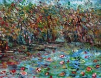 Lot 28 - C.M. Jones, Giverney, oil