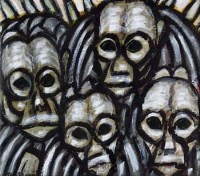 Lot 53 - Ted Dumett, Apprehension, gouache