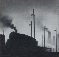 Lot 64 - Trevor Grimshaw, Standing Locomotive, pencil