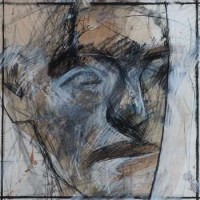 Lot 65 - Tom Wood, Head of an Egyptian Youth, mixed media