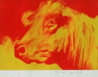 Lot 108 - Tom Wood, Cow, monoprint