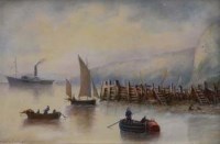 Lot 136 - English school, 19th century, Newlyn, Cornwall, oil