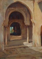 Lot 157 - Frank Dean, Alhambra, oil on board