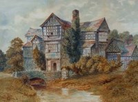 Lot 182 - J Fairfax, Little Moreton Hall, watercolour