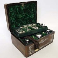 Lot 214 - Victorian rosewood toiletry box