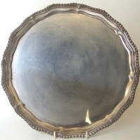 Lot 228 - Silver piecrust salver