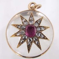 Lot 300 - Victortorian spherical locket, the colourless