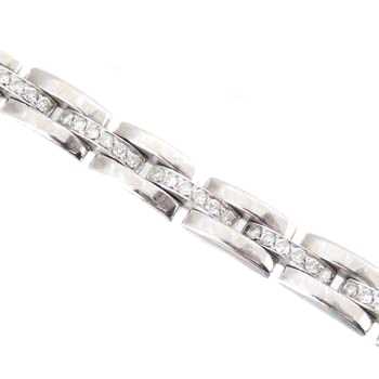Lot 301 - An 18ct gold diamond bracelet by David M Robinson